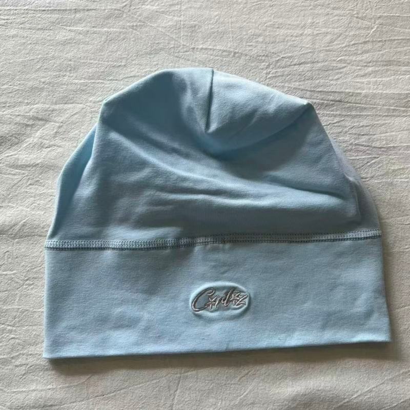 LITEWORKY CAP/ Skull Beanie - Corteiz [Black/Black Logo/Grey/Blue]
