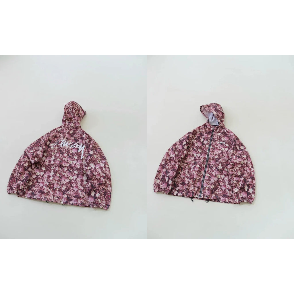 Stussy Beach Shell Wave Dye Jacket [Floral Nylon/Black/Brown]