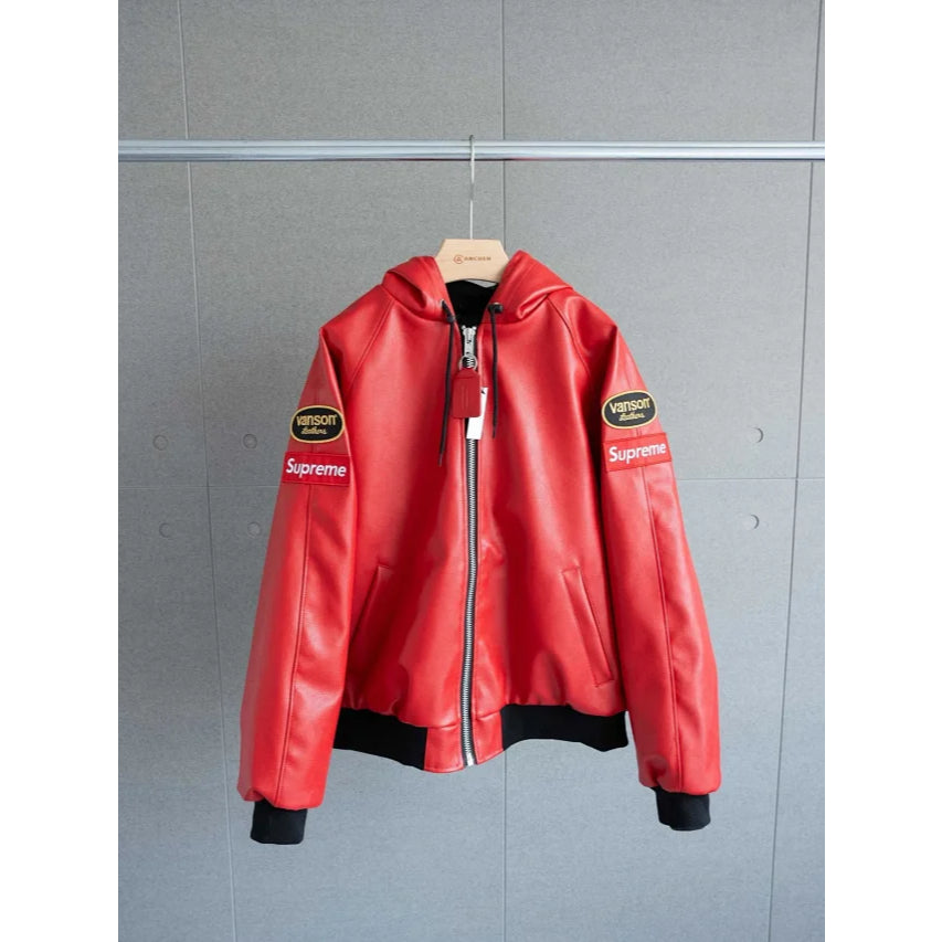 Supreme Vanson Leathers Hooded Work Jacket