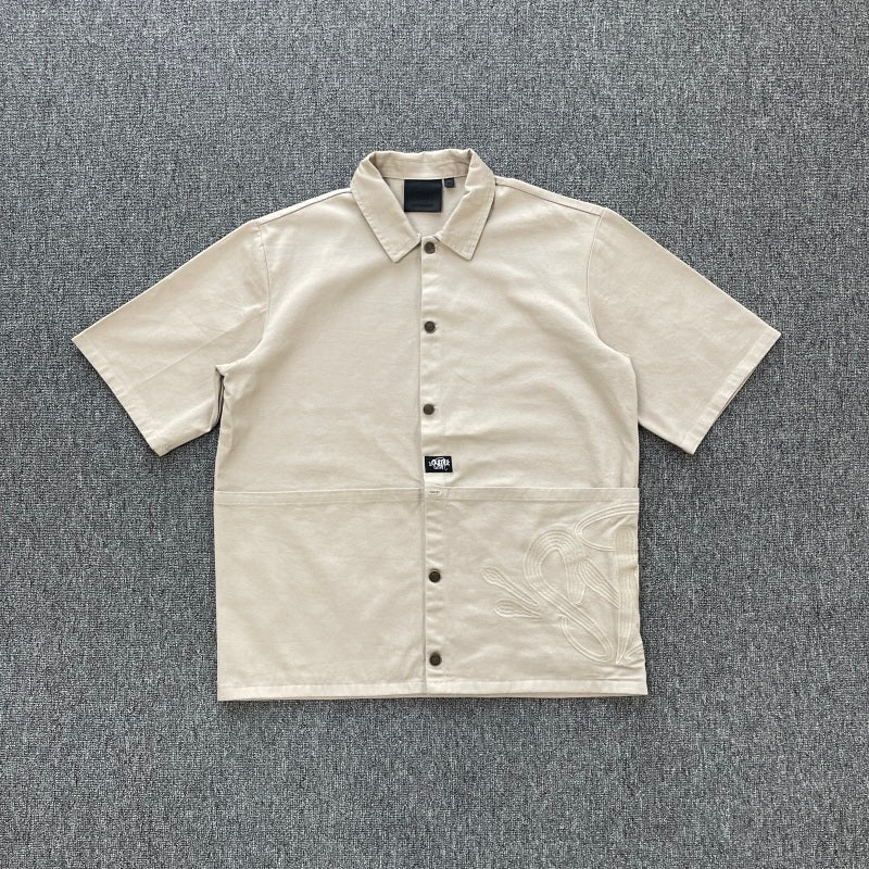 SYNA Workwear Shirts/ Shorts/ Set - [BLACK/BEIGE]