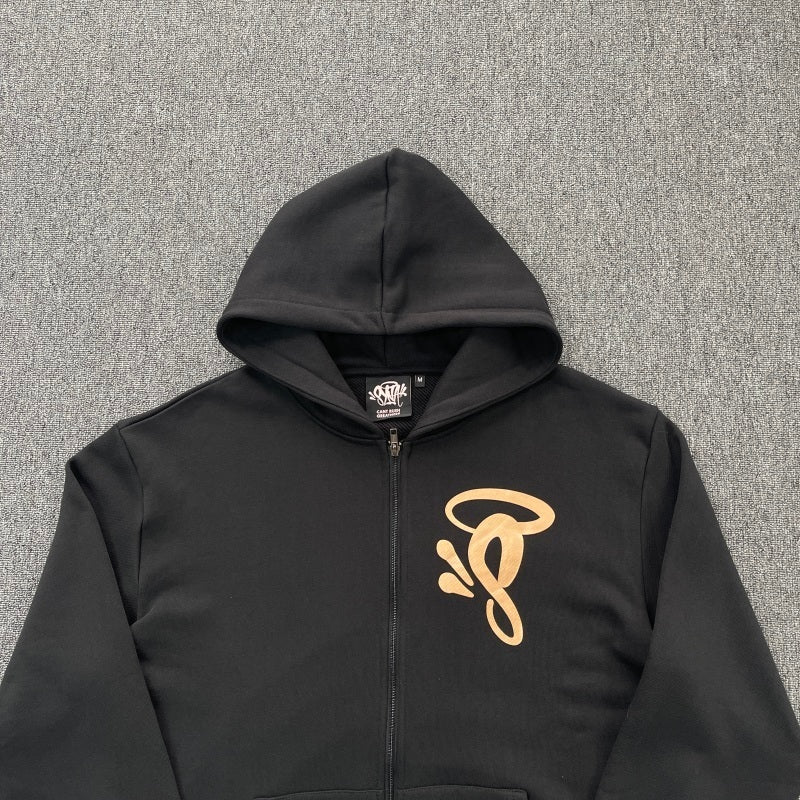 Syna World - Void Zip Hoodie Black/Rose Gold