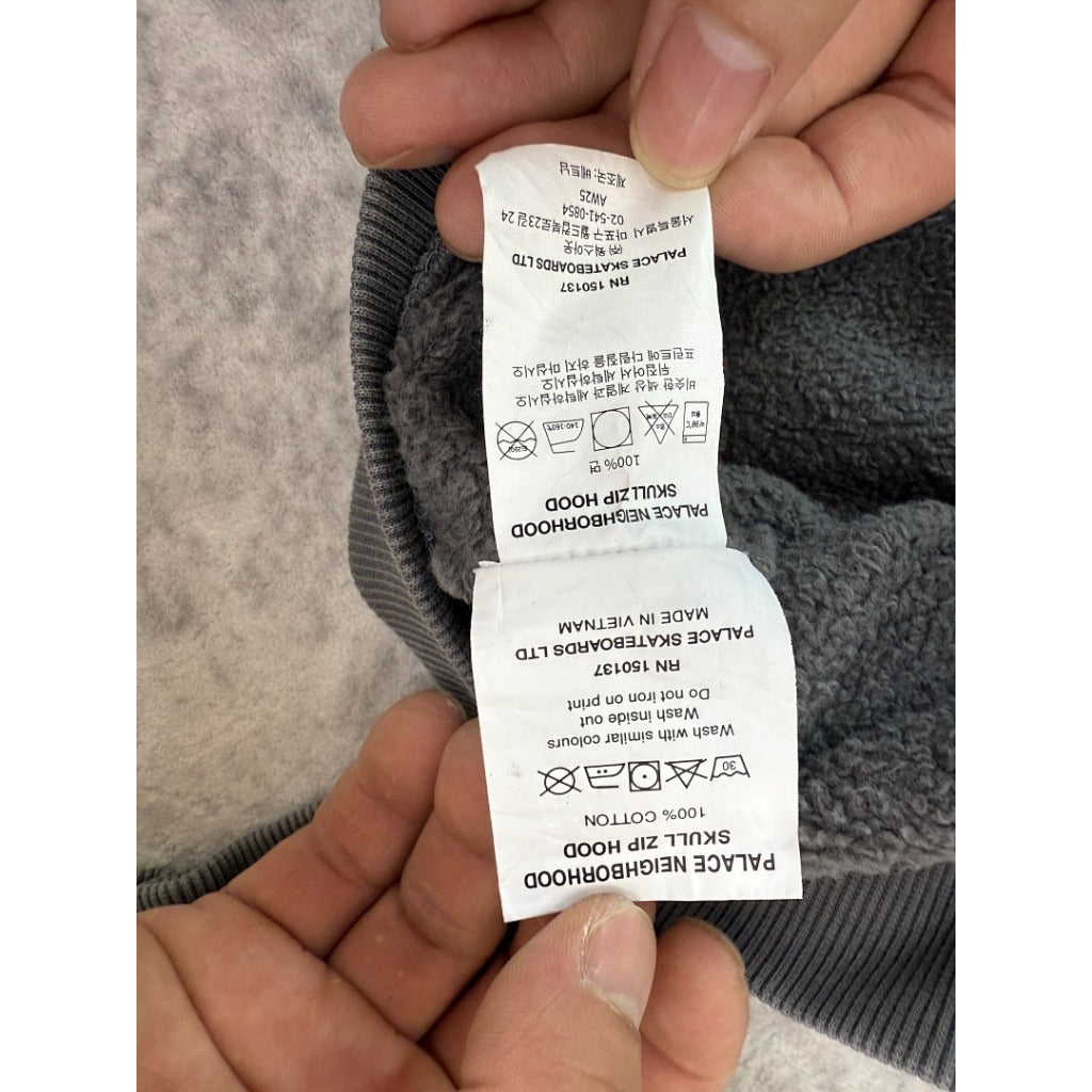 PLC x NEIGHBORHOOD Skull Zip Hoodie - charcoal (FW25)