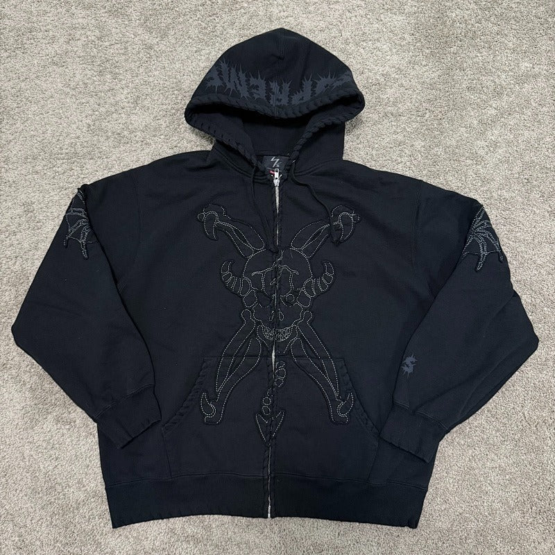Supreme x Y’s Zip Up Hooded Sweatshirt 'Black' (Y3/YOHJI YAMAMOTO)