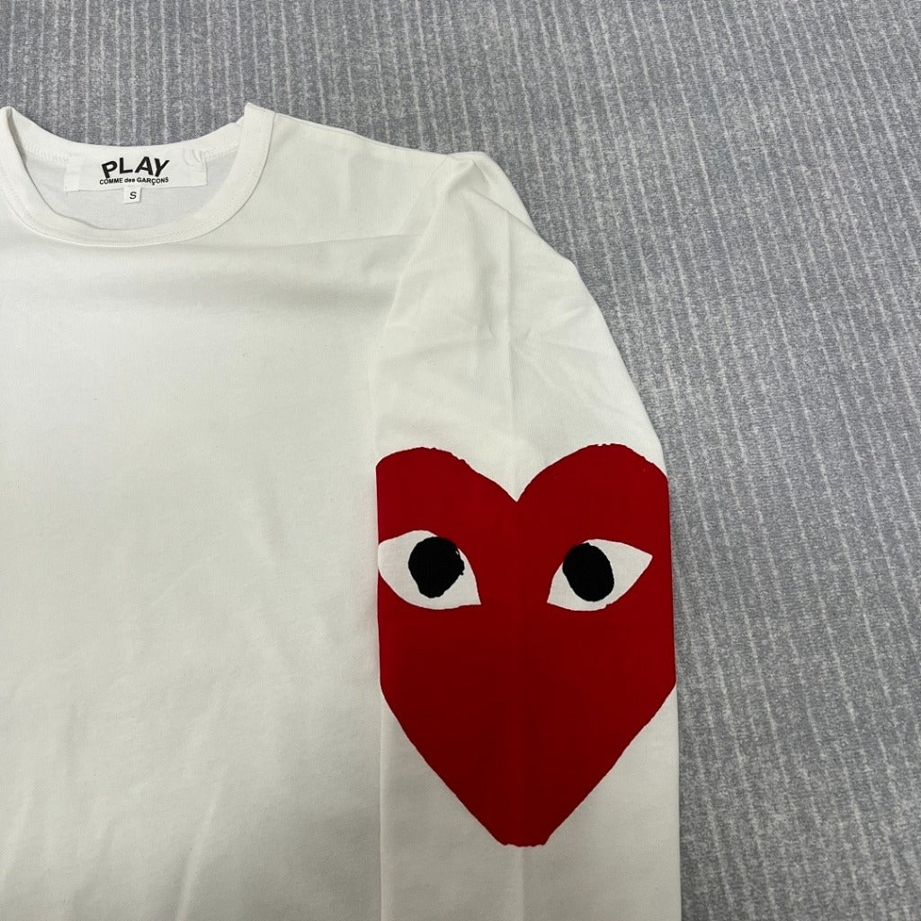 Comme Des Garcons CDG Play heart-print LS T-shirt