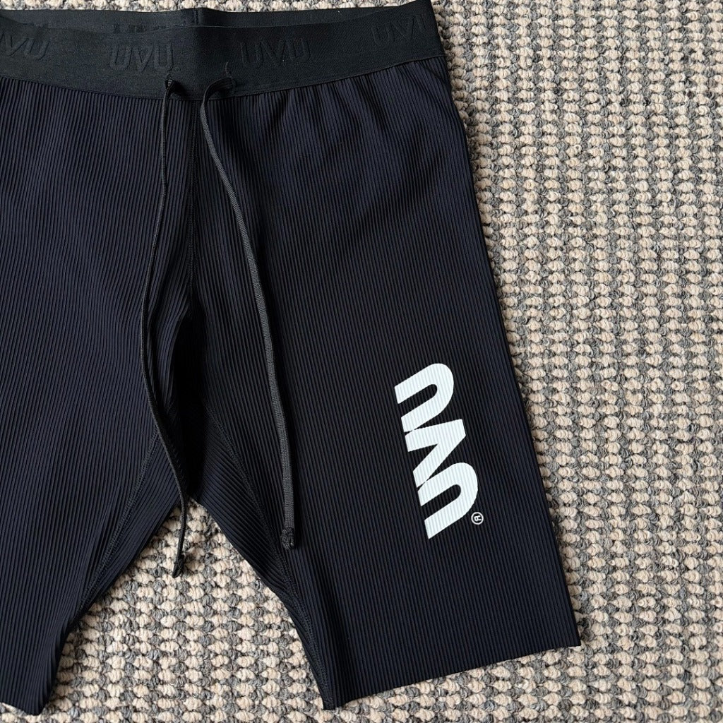 UVU RUNNING - Performance Half Tights V2 2.0 (Black/Red/Yellow/Valencia Run)