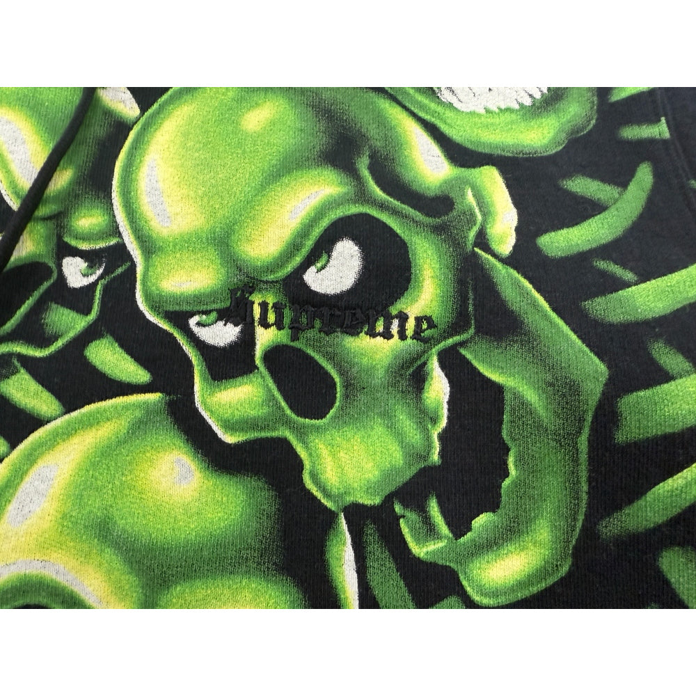 Skull Pile Hooded Sweatshirt Green [Glow In The Dark] - Liquid Blue - Supreme - BNIP 100%