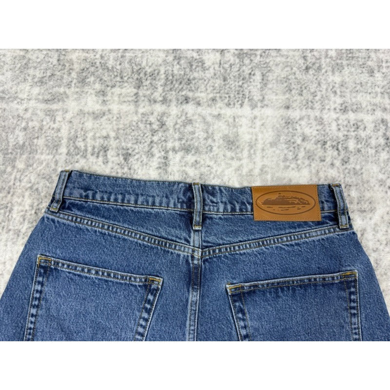 Royale Lazer Denim Short Washed Blue - Corteiz