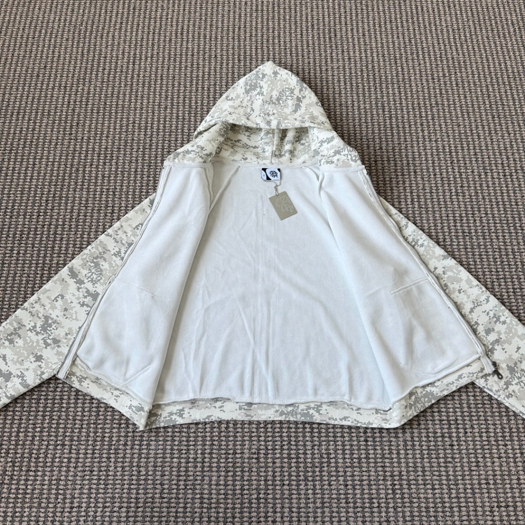 mertra - Camo Zip Hoodie [White]