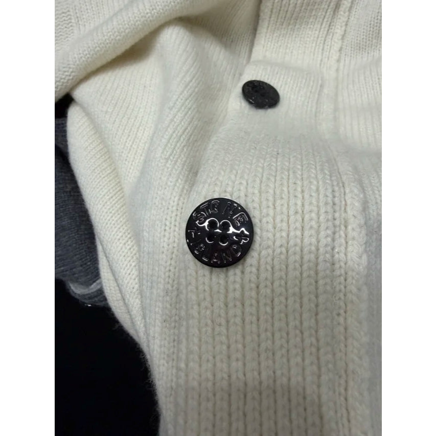 Soft Knit Cardigan With Button-Up Front And Signature Patch - STN ISLND