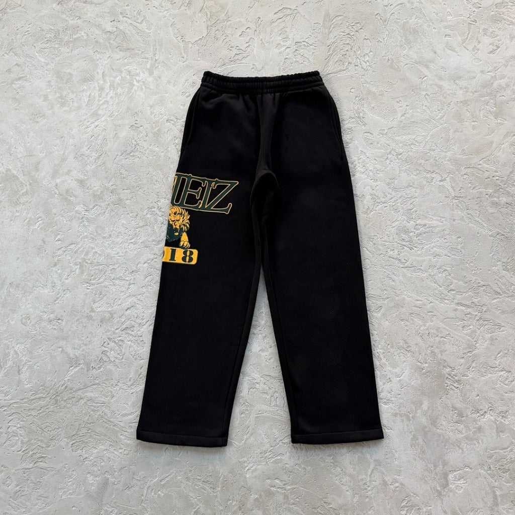 Lion Varsity Zip Hoodie / Pants / Set 'Black - Corteiz