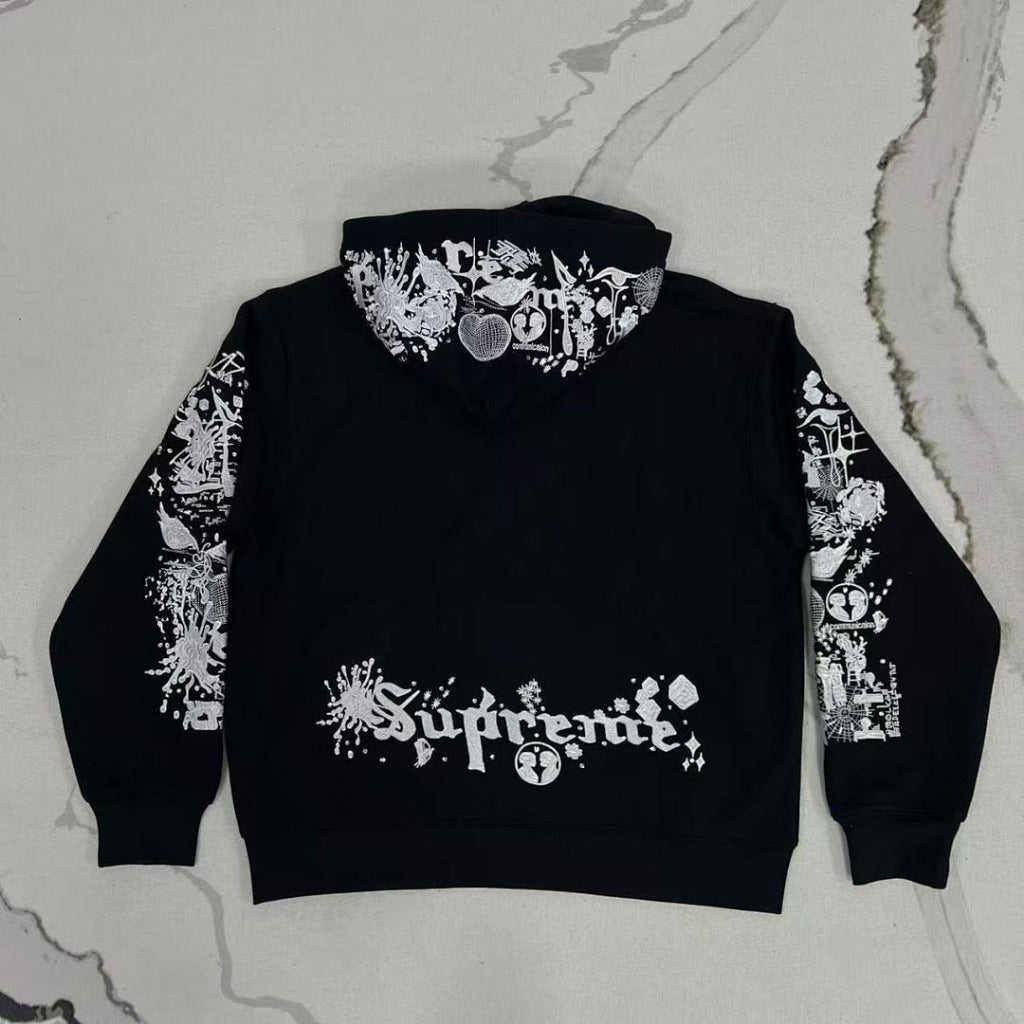 Supreme AOI Zip Up Hooded Sweatshirt [Black]