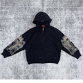 Michael Jackson® Dangerous Zip Up Hooded Sweatshirt - Black - Supreme