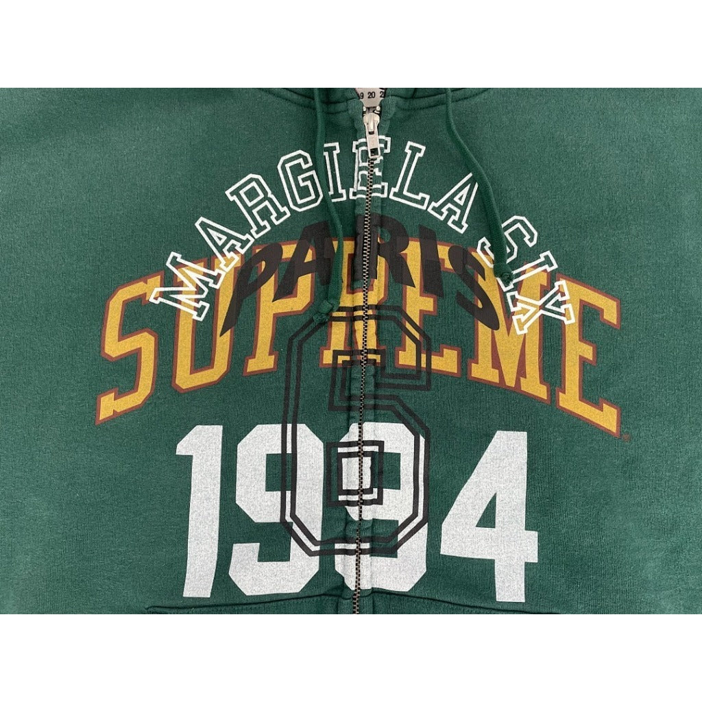 1994 MM6 Maison Margiela Skulls Zip Up Hoodie Sweatshirt - Green