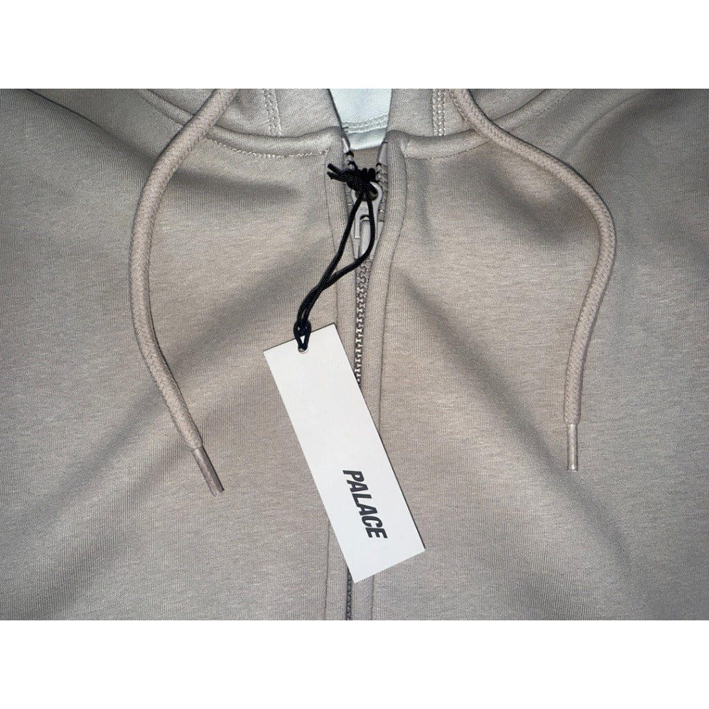 Palace Facemask Shearling Thermal Zip Up Hoodie 'Grey'