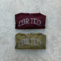 3M College Knit Zip Hoodie - green / wine red - Corteiz