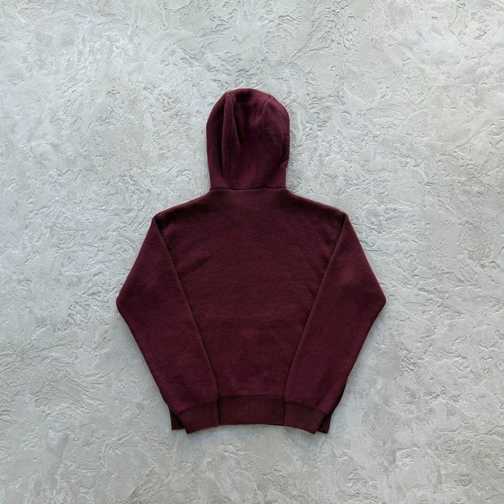 3M College Knit Zip Hoodie - green / wine red - Corteiz