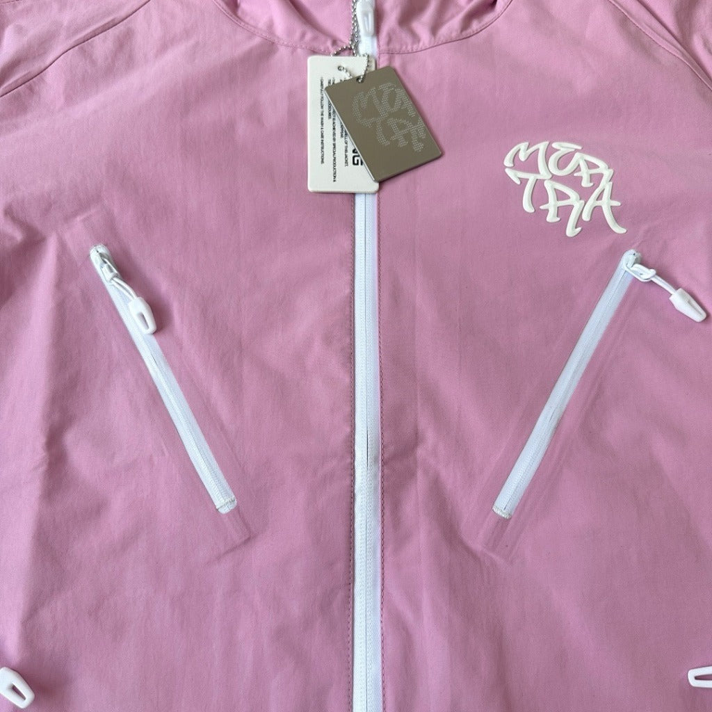 mertra - Monogram Shell Jacket (Pink) - Water sensitive monogram pattern effect