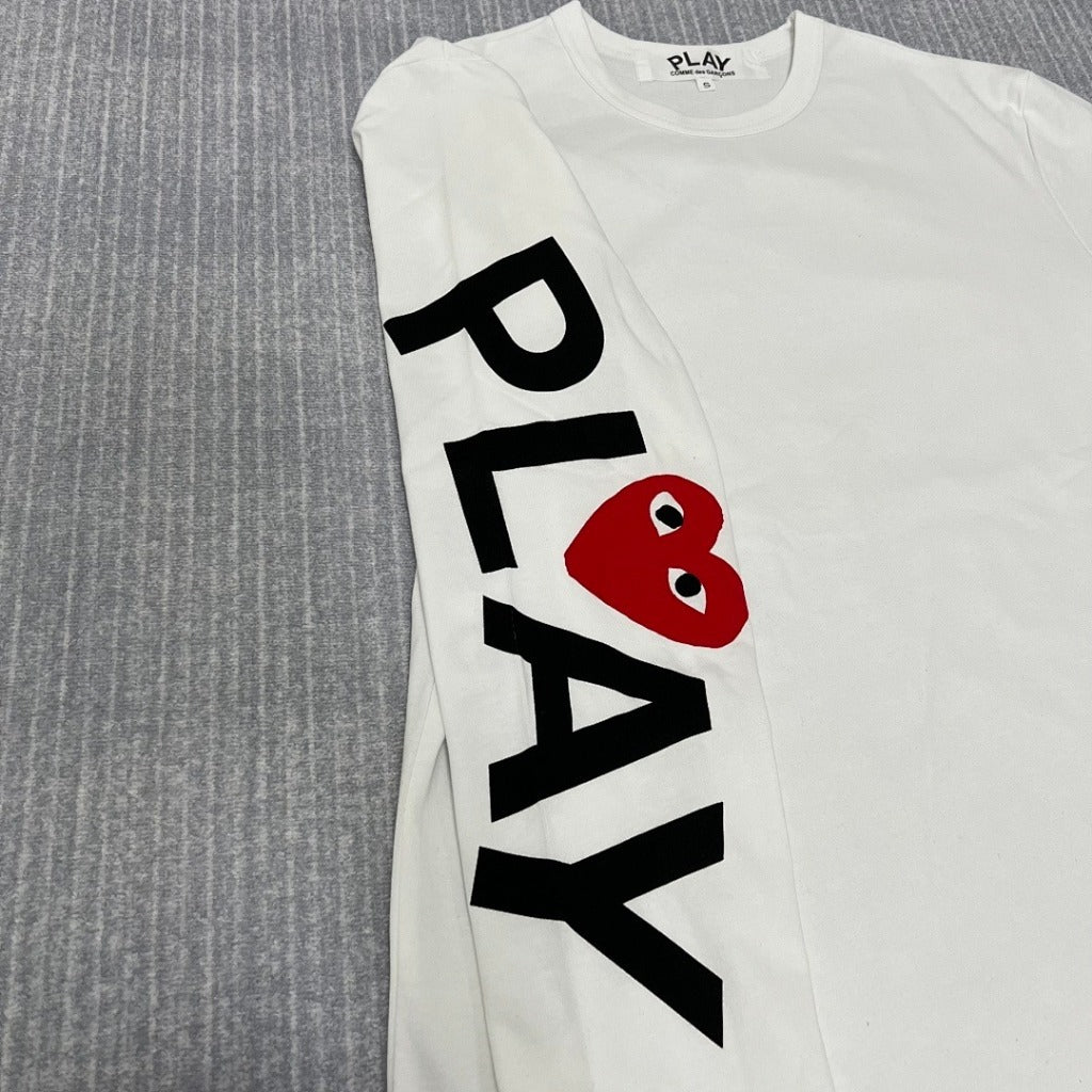 Comme Des Garcons CDG Play heart-print LS T-shirt