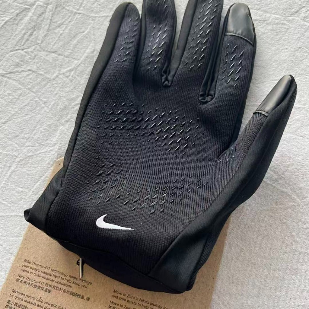 ThermaFit Football Gloves - NK - White/Black Stripes
