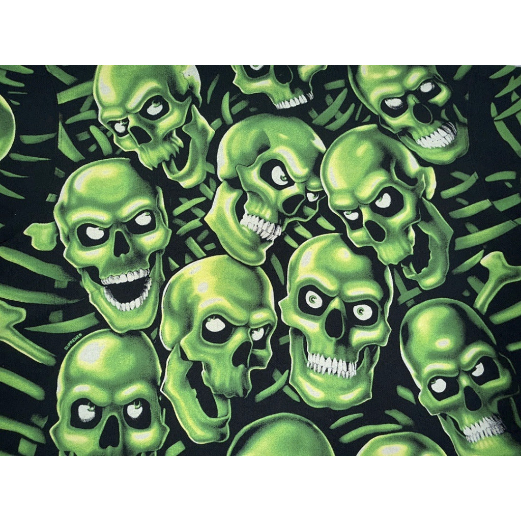 Skull Pile Hooded Sweatshirt Green [Glow In The Dark] - Liquid Blue - Supreme - BNIP 100%