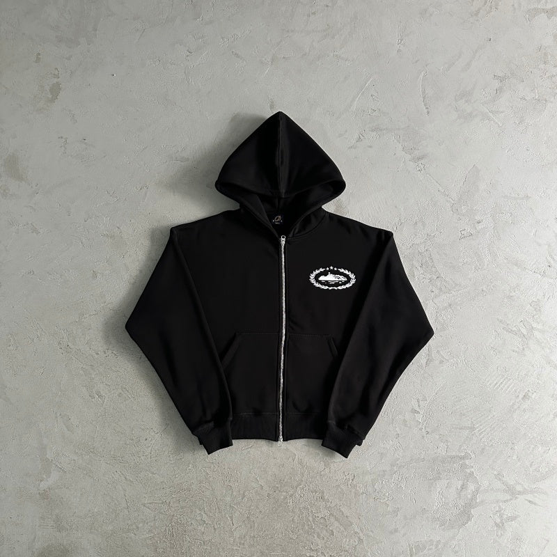 Superior Royale Zip Hoodie/Pants [BLACK] - Corteiz.RTW