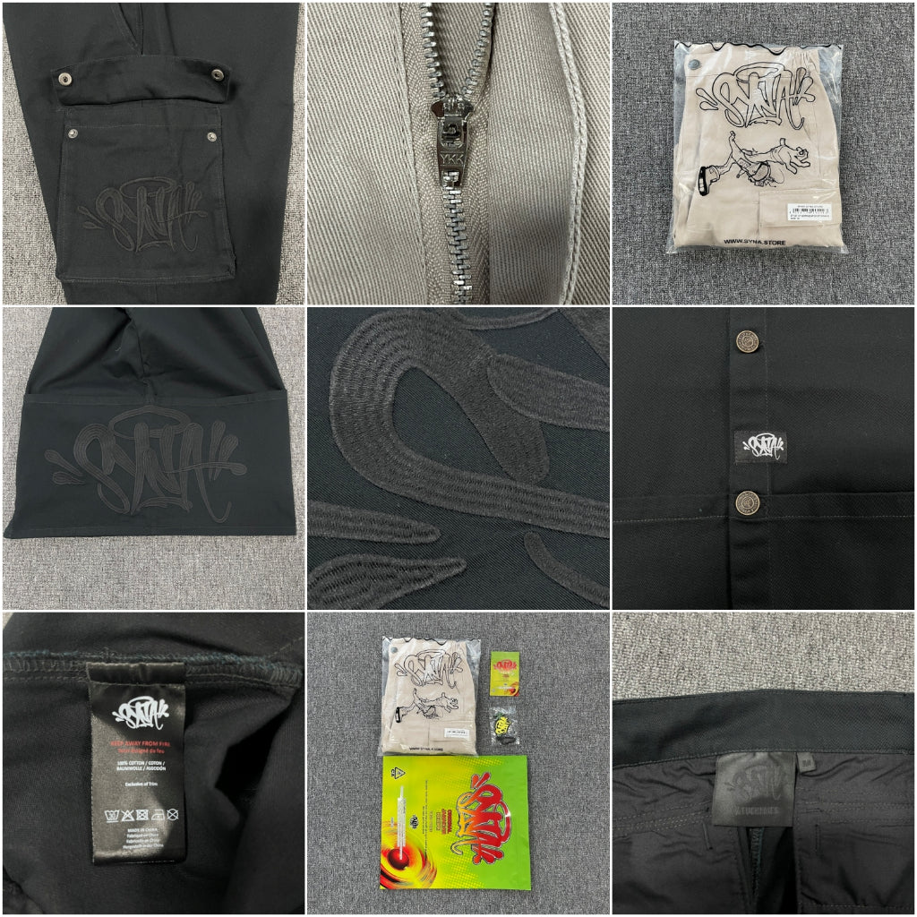 SYNA Workwear Shirts/ Shorts/ Set - [BLACK/BEIGE]