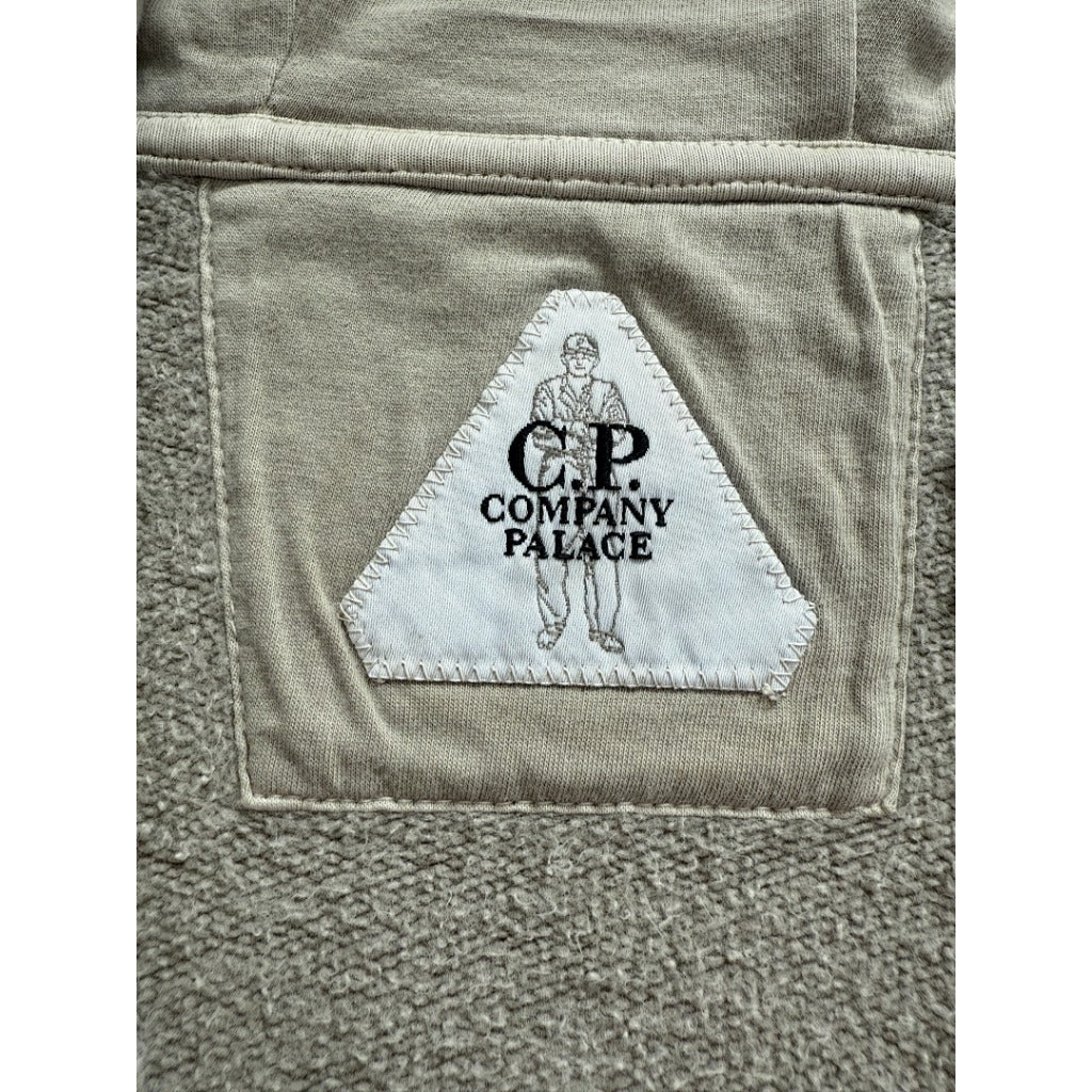 CP.C x PLC Grey Spellout Goggle Hoodie
