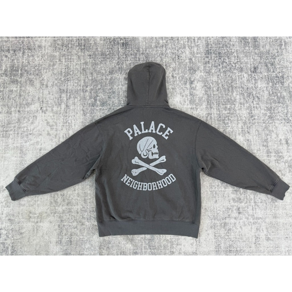 PLC x NEIGHBORHOOD Skull Zip Hoodie - charcoal (FW25)