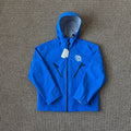 mertra - Monogram Shell Jacket (Blue) - Water sensitive monogram pattern effect