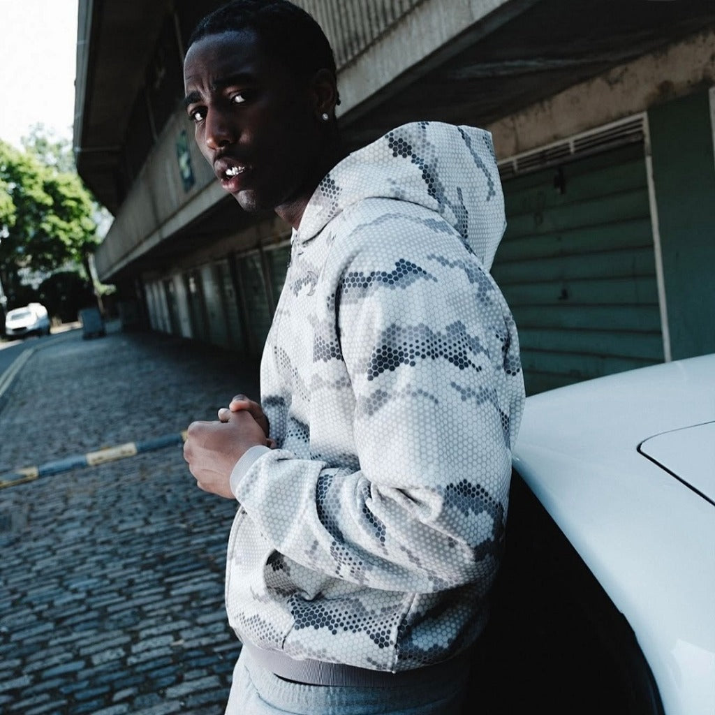 MERTRA Snakeskin Zip-Up Hoodie