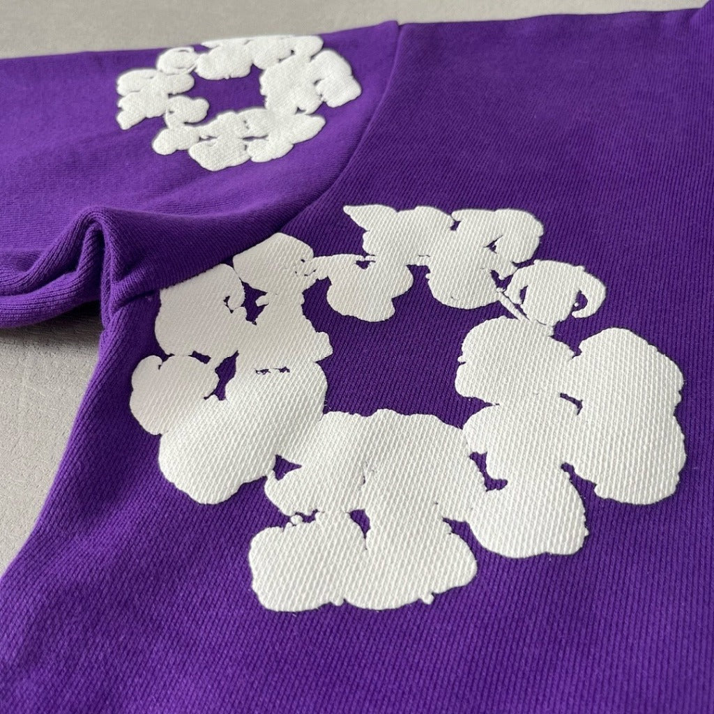 The Cotton Wreath Hoodie - Denim Tears - Purple