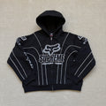 Fox Racing Zip Up Hooded Sweatshirt - Supreme-EME