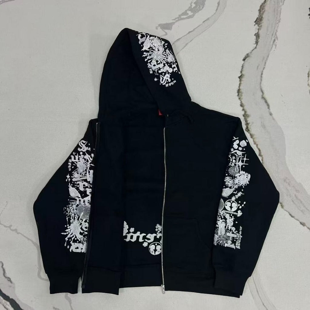 Supreme AOI Zip Up Hooded Sweatshirt [Black]