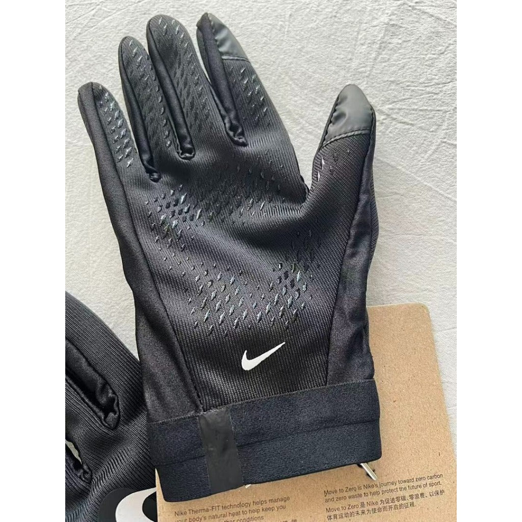ThermaFit Football Gloves - NK - White/Black Stripes