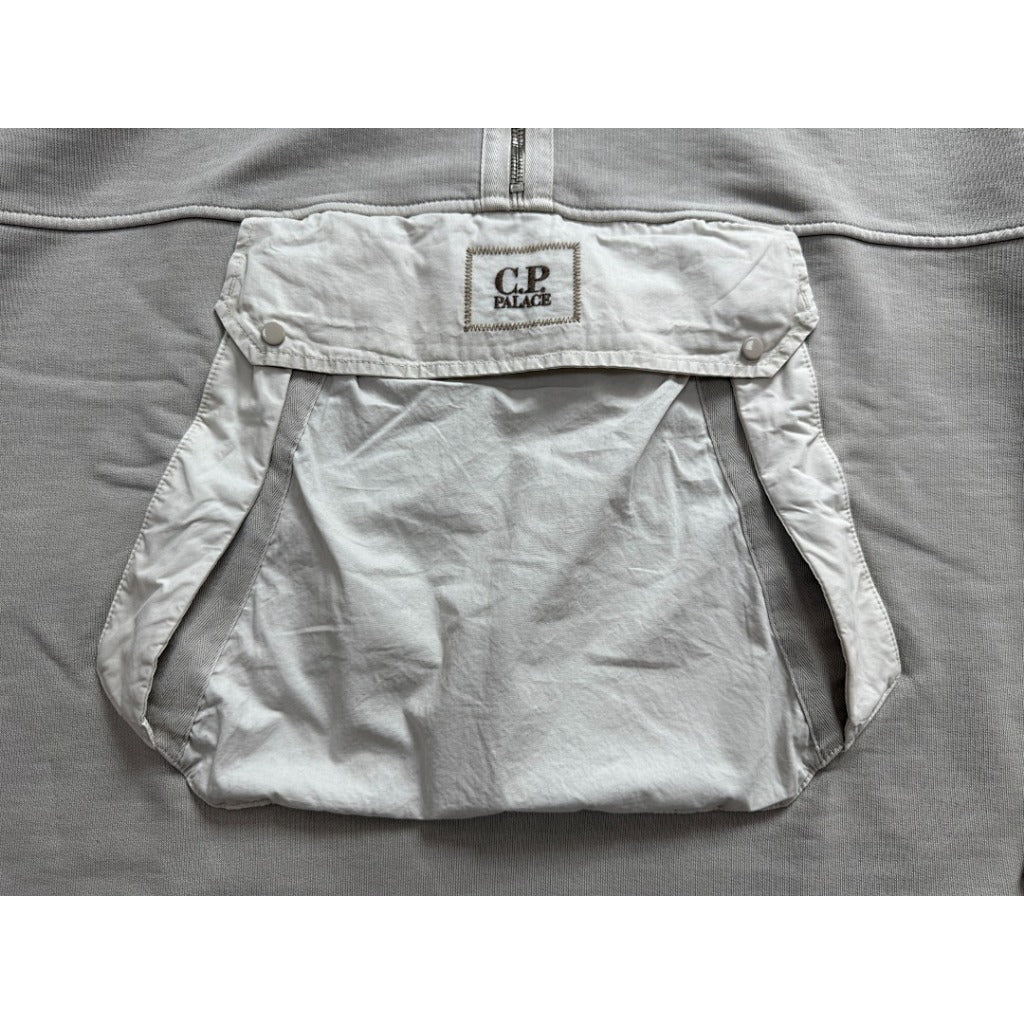 CP.C x PLC Grey Spellout Goggle Hoodie