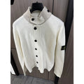 Soft Knit Cardigan With Button-Up Front And Signature Patch - STN ISLND