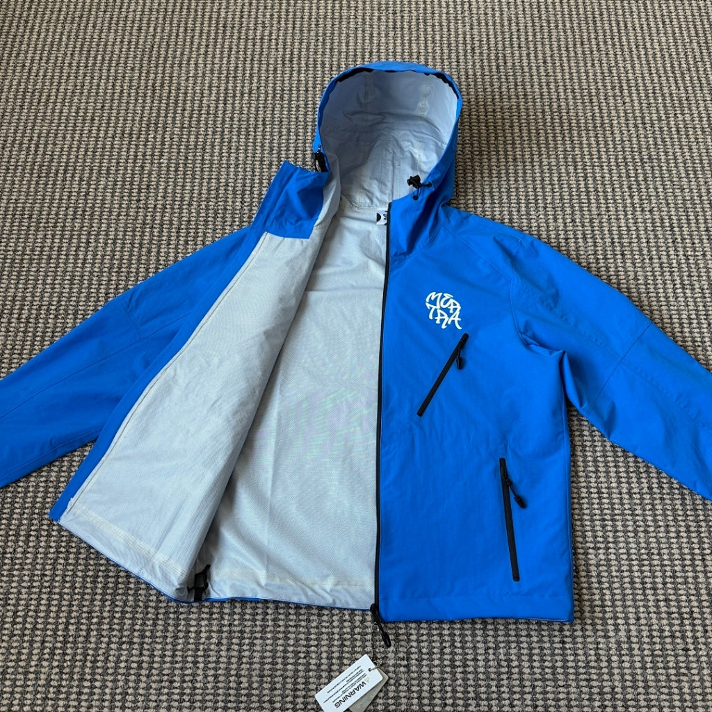 mertra - Monogram Shell Jacket (Blue) - Water sensitive monogram pattern effect