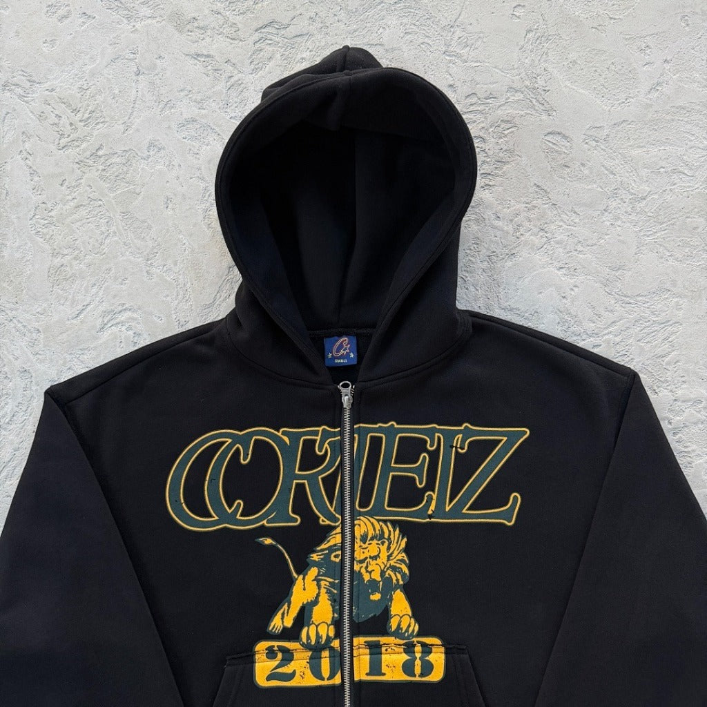 Lion Varsity Zip Hoodie / Pants / Set 'Black - Corteiz