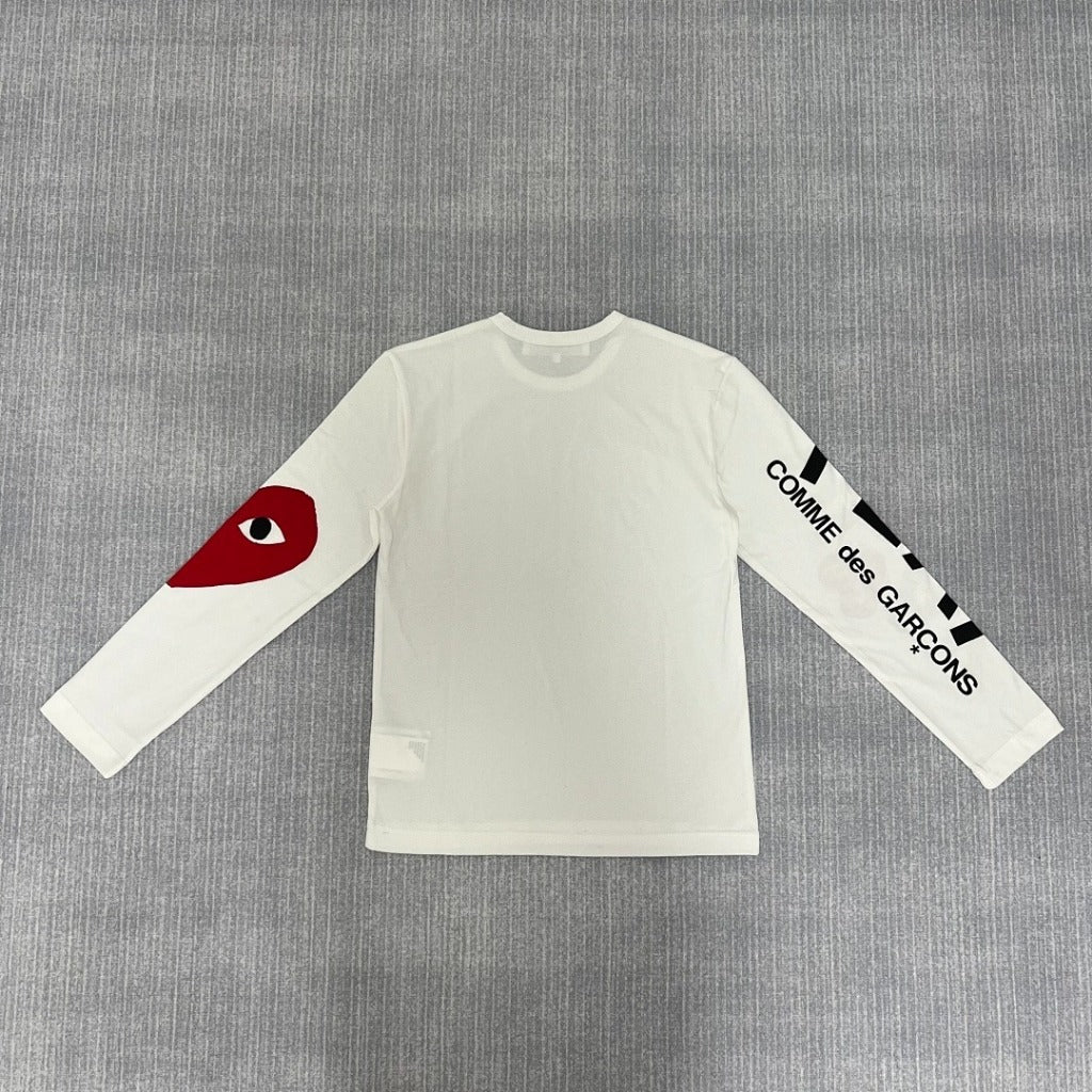 Comme Des Garcons CDG Play heart-print LS T-shirt
