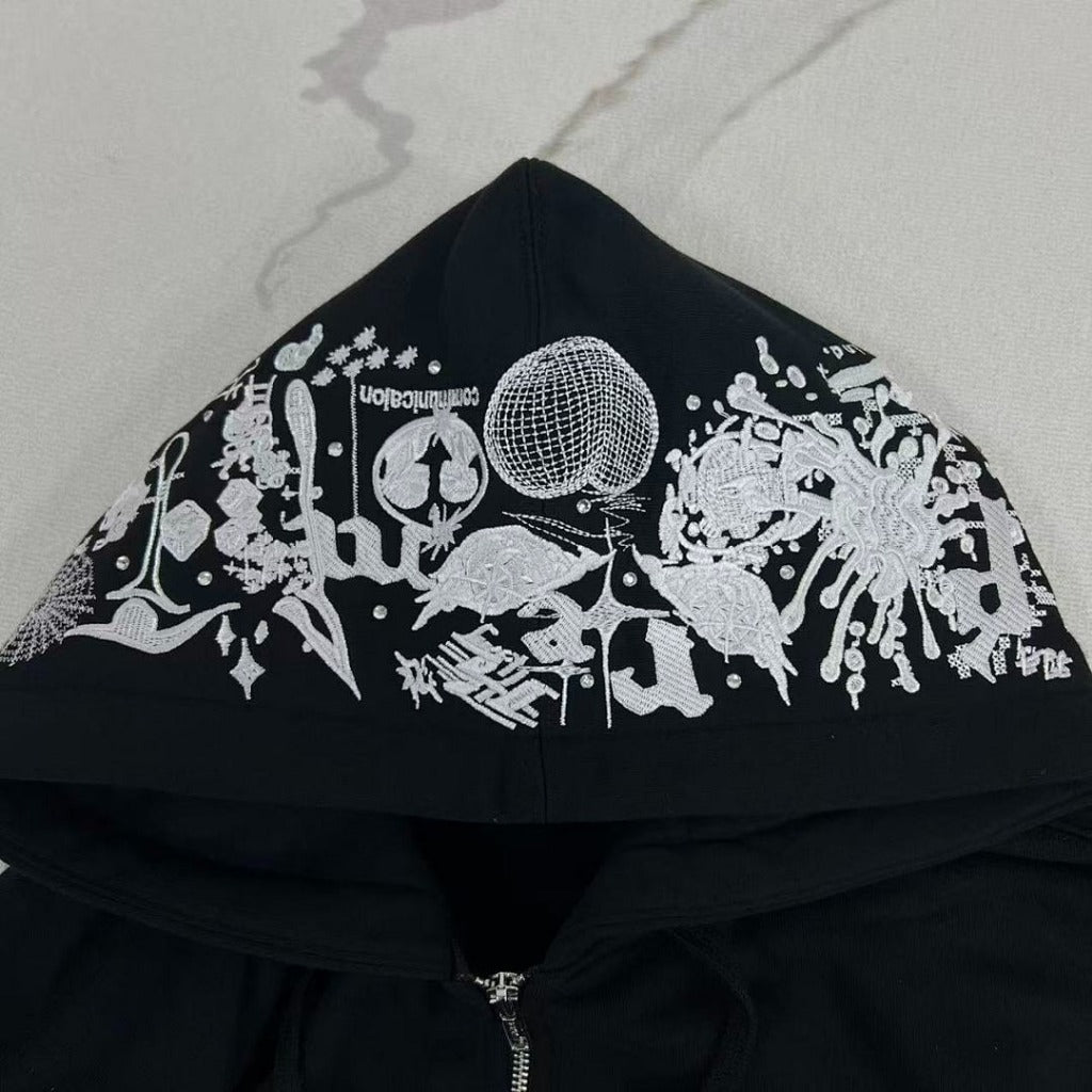 Supreme AOI Zip Up Hooded Sweatshirt [Black]