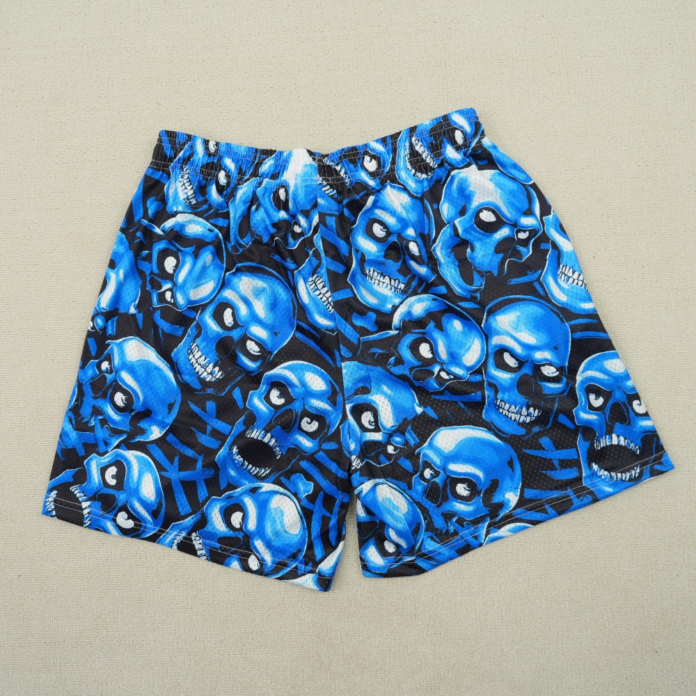 Bravest Studios Skull Mesh Shorts - Blue/Purple/Green/Red