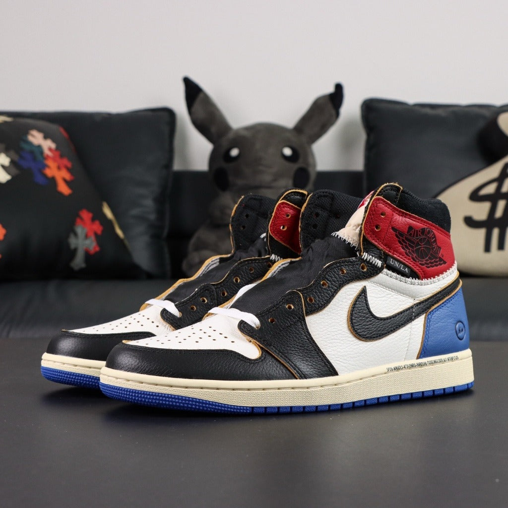Fragment x Air Jordan 1 Retro High OG SP x Union LA Varsity Red Sport Royal