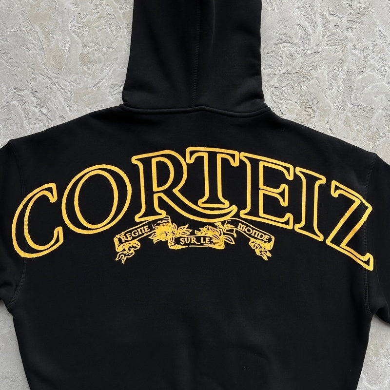 Superior Royale Zip Hoodie/Pants [BLACK YELLOW/HONEY BLACKS] - Corteiz