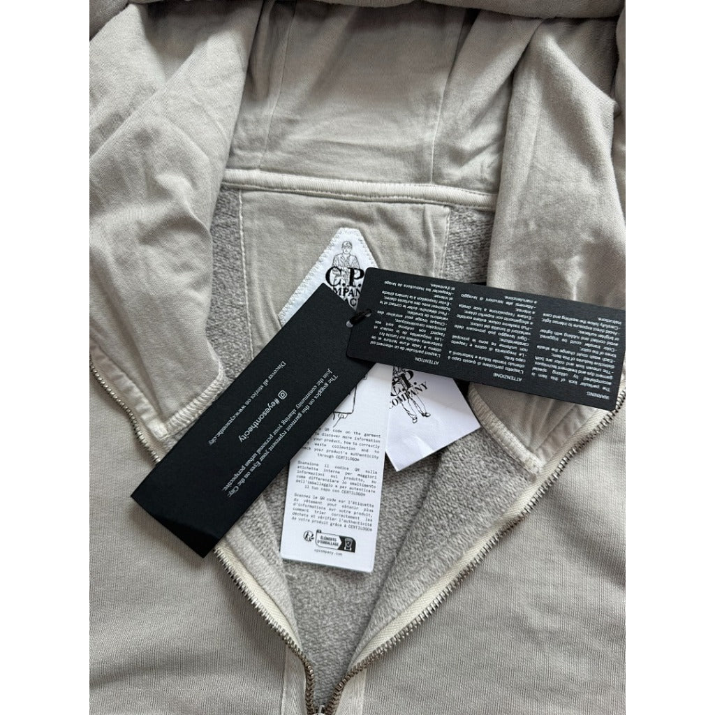 CP.C x PLC Grey Spellout Goggle Hoodie