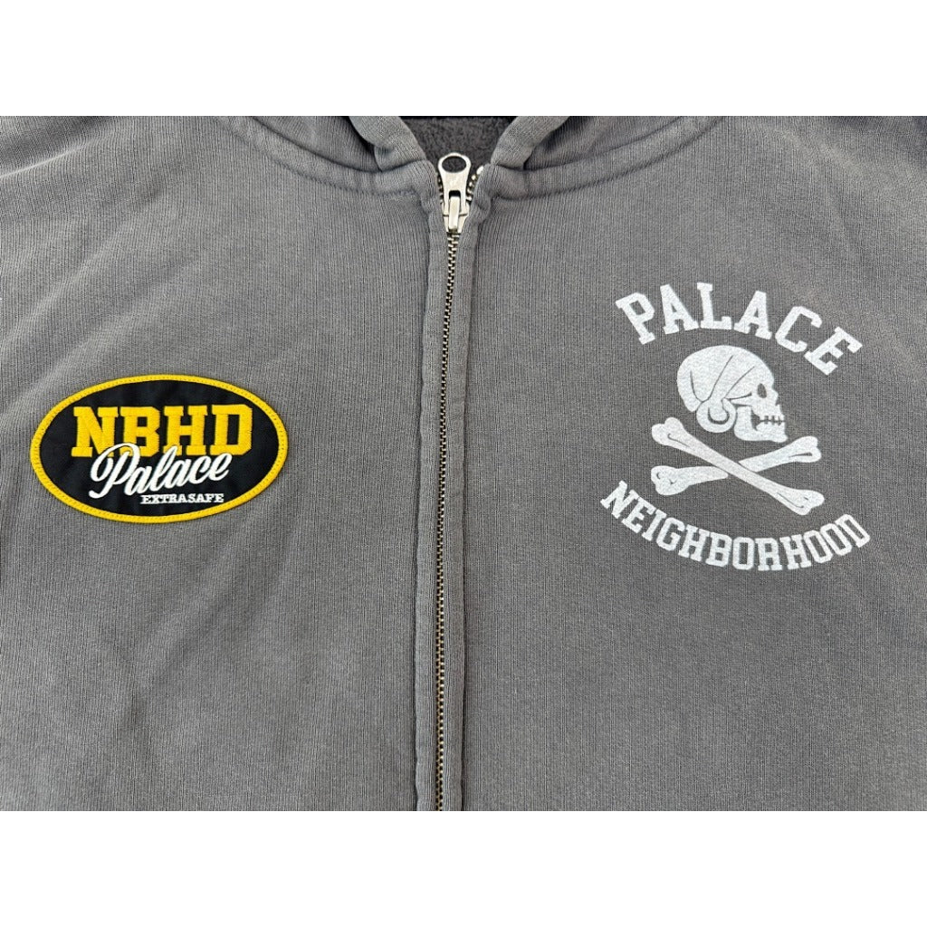 PLC x NEIGHBORHOOD Skull Zip Hoodie - charcoal (FW25)