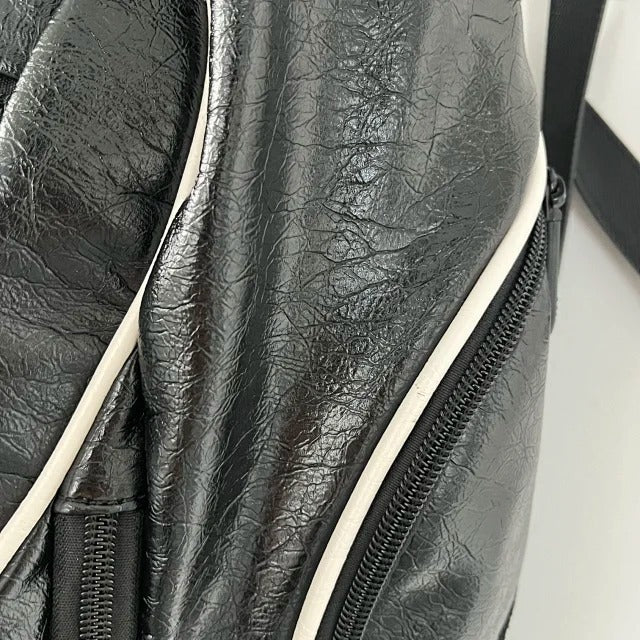 BAL X AD LARGE LEATHER BACKPACK 23SS
