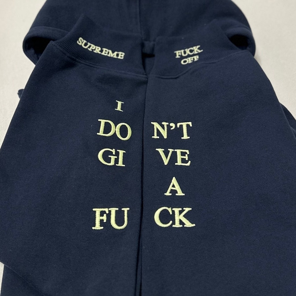 Supreme IDGAF Zip Up Hooded Sweatshirt FW25 [Black/Blue/Grey/Pink]