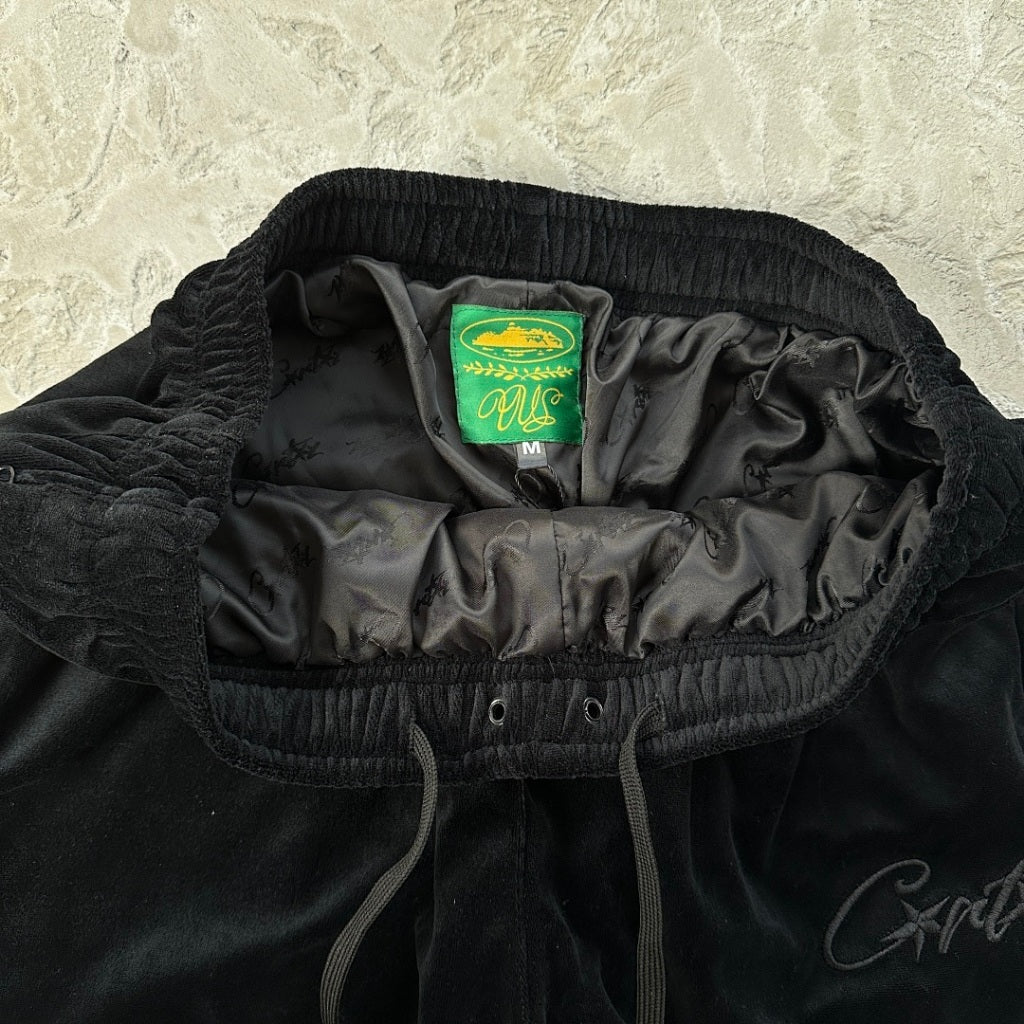 VVS Velour Set/Jacket/Pants - Corteiz [TRIPLE BLACK]