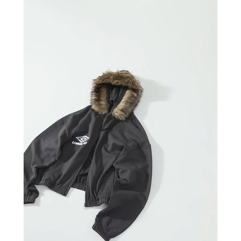 Umbro By Slam Jam - Fur Masked Hoodie Dark Grey
