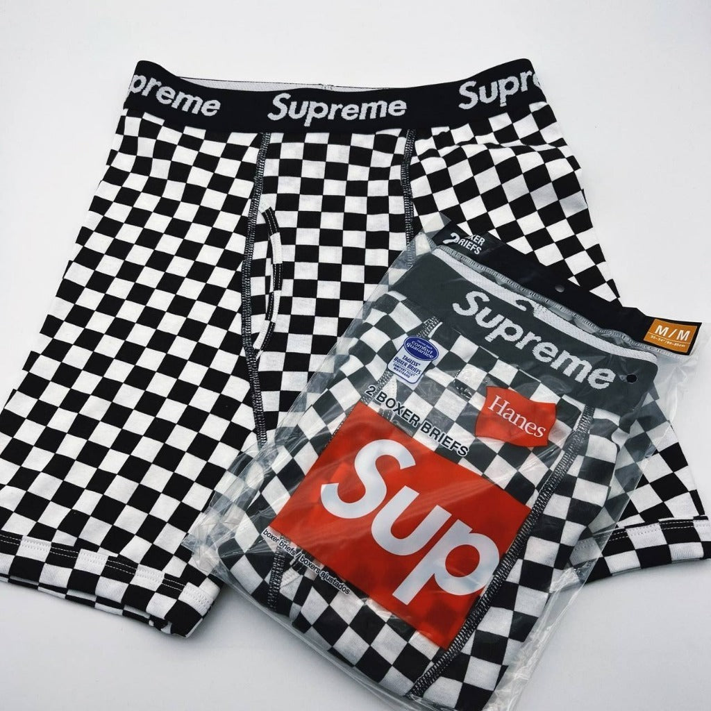 Supreme HANES BOXER BRIEFS - 2 PACKS (All Colors)